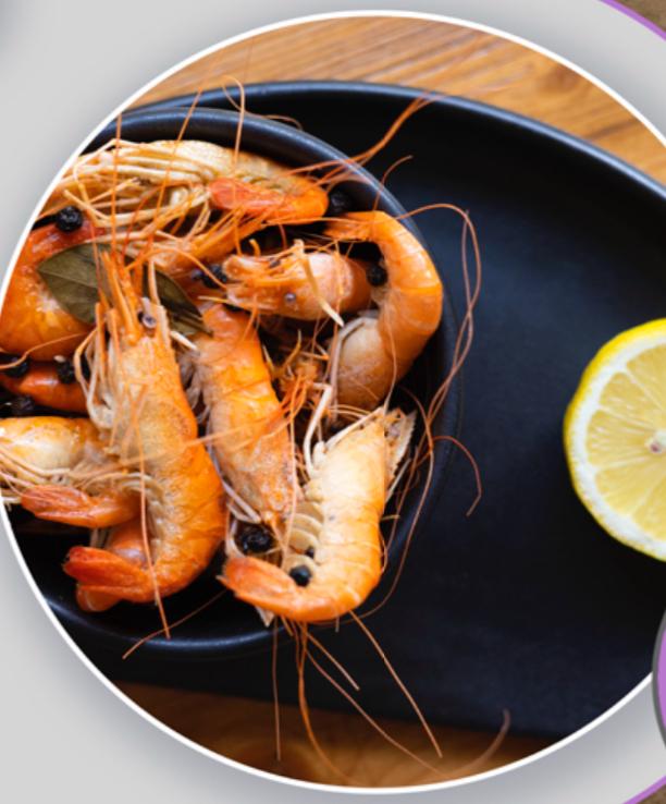 QAYNADILMIŞ XƏZƏR KREVETLƏRİ 